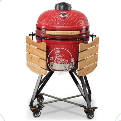 Kamado Bono Media (raudonas) + termometras ThermoPro TP20 dovanų + NEMOKAMAS PRISTATYMAS - AKCIJA! 4