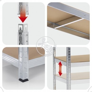 Sandėliavimo stelažas – lentyna 180x90x40 , apkrova  875 kg (TUV GS sertifikuota) 5